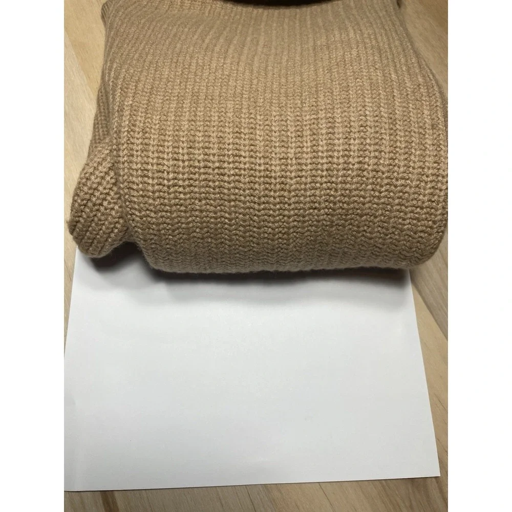 Wilfred Merino Wool Cropped Turtleneck Sweater‎ Beige Chunky Knit XS